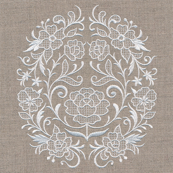Exquisite Floral Feature (Whitework)