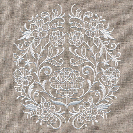 Exquisite Floral Feature (Whitework)