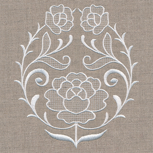 Exquisite Floral Accent (Whitework)