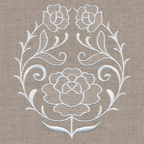Exquisite Floral Accent (Whitework)