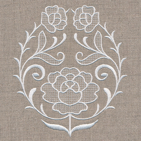 Exquisite Floral Accent (Whitework)