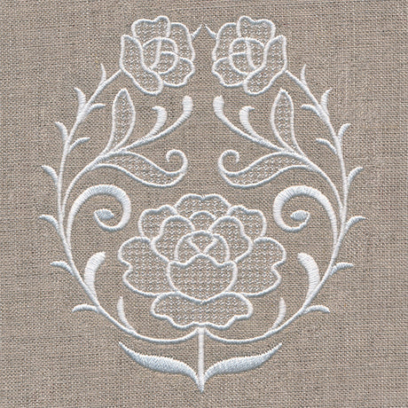 Exquisite Floral Accent (Whitework)