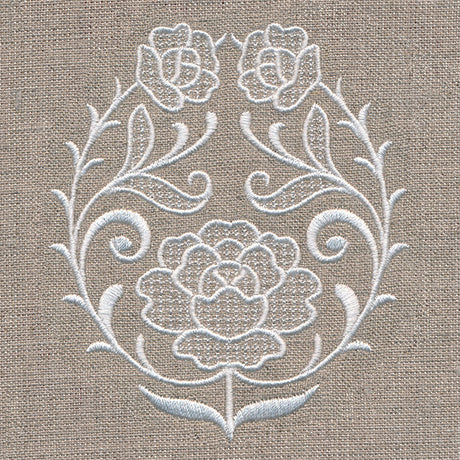Exquisite Floral Accent (Whitework)