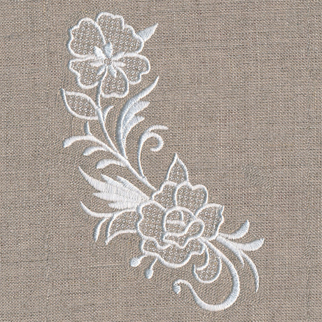 Exquisite Floral Curve (Whitework)