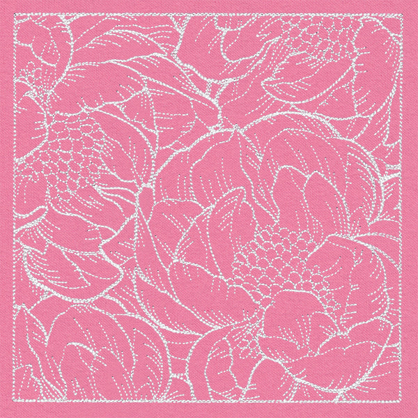 Pretty Petal Square - Peonies