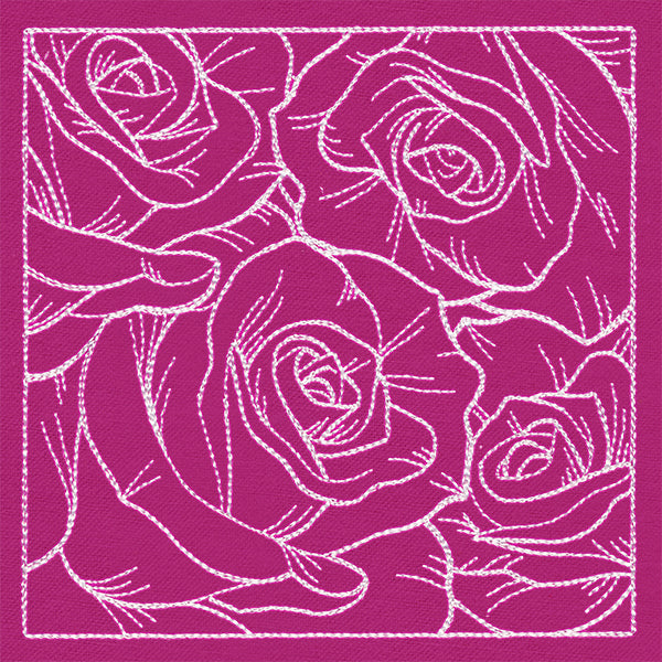 Pretty Petal Square - Roses