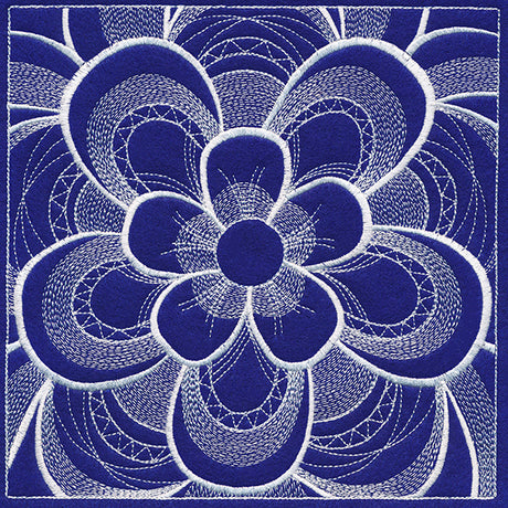 Mystical Floral Square (Whitework)