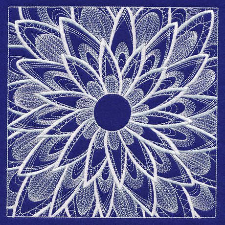 Enchanting Floral Square (Whitework)