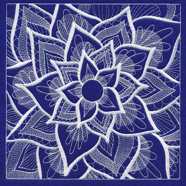 Divine Floral Square (Whitework)