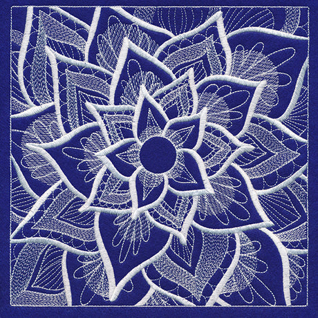 Divine Floral Square (Whitework)