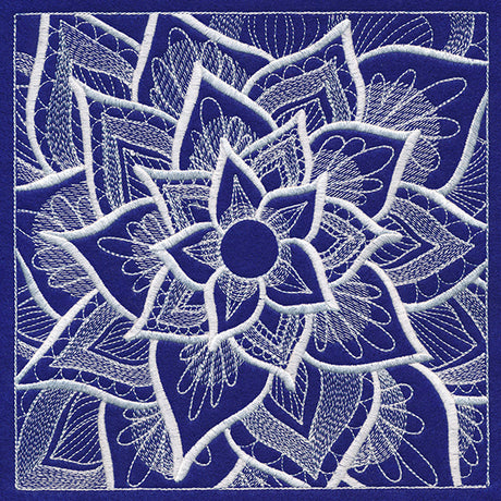 Divine Floral Square (Whitework)