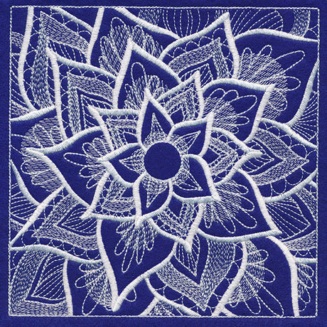 Divine Floral Square (Whitework)