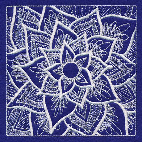 Divine Floral Square (Whitework)