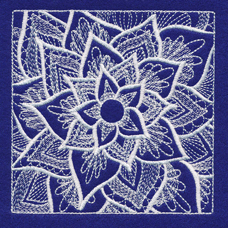 Divine Floral Square (Whitework)