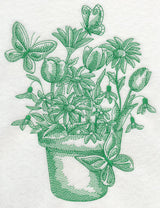 Flowers and Butterflies (Toile)