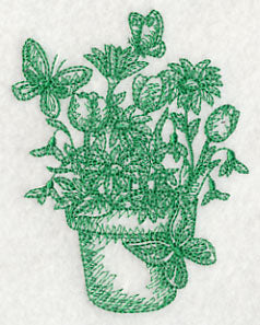 Flowers and Butterflies (Toile)