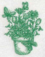 Flowers and Butterflies (Toile)