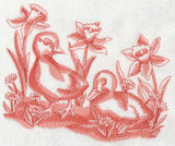 Ducklings and Daffodils (Toile)