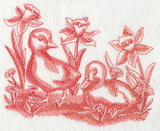 Ducklings and Daffodils (Toile)