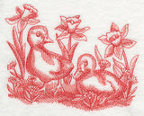 Ducklings and Daffodils (Toile)