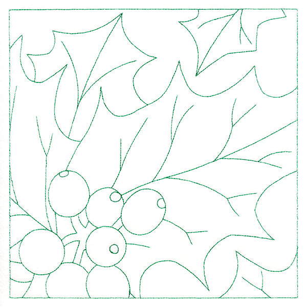 Festive Florals Quilting - Holly and Berries (Double Run)