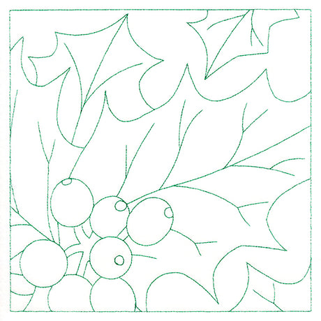 Festive Florals Quilting - Holly and Berries (Double Run)