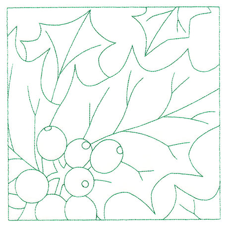 Festive Florals Quilting - Holly and Berries (Double Run)