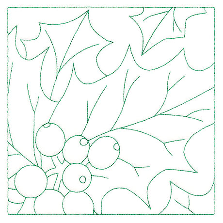 Festive Florals Quilting - Holly and Berries (Double Run)