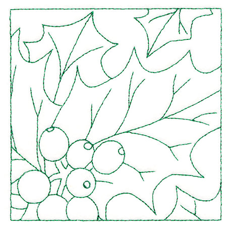 Festive Florals Quilting - Holly and Berries (Double Run)