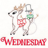 Retro Reindeer with Snowman on Wednesday (Vintage)
