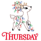 Retro Reindeer with Lights on Thursday (Vintage)