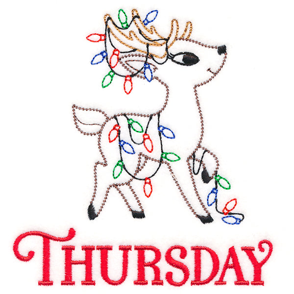 Retro Reindeer with Lights on Thursday (Vintage)
