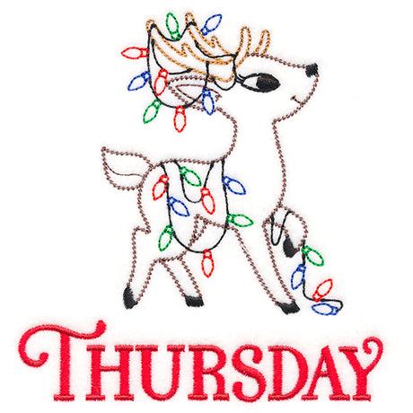Retro Reindeer with Lights on Thursday (Vintage)