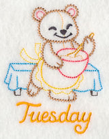 Teddy Bear Cooks on Tuesday (Vintage)