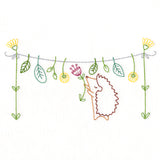Woodland Clothesline with Hedgehog (Vintage)