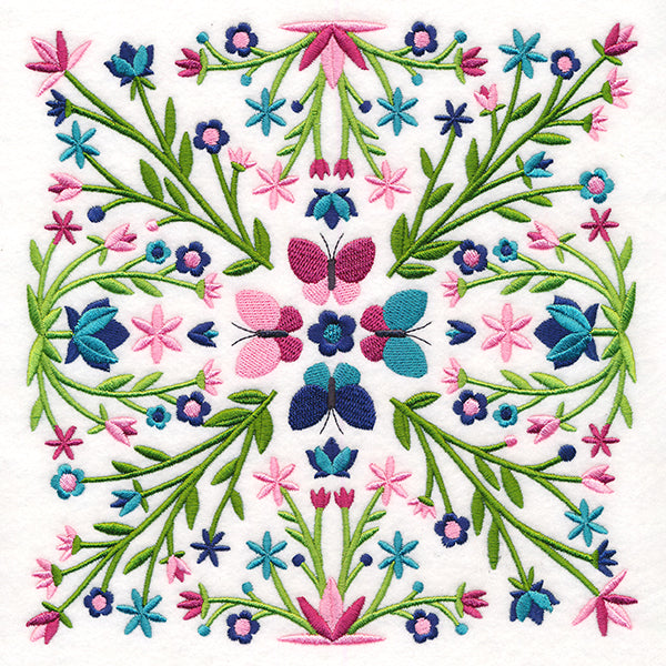 Butterfly Kaleidoscope Square