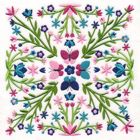 Butterfly Kaleidoscope Square