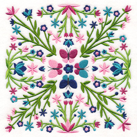 Butterfly Kaleidoscope Square