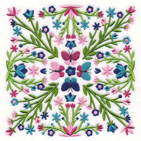 Butterfly Kaleidoscope Square