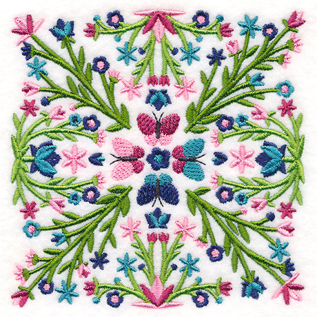 Butterfly Kaleidoscope Square