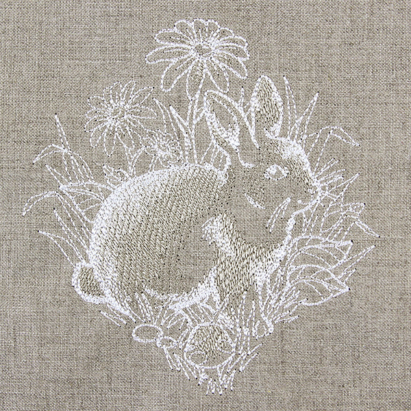 Woodland Bunny Etching – Embroidery Library