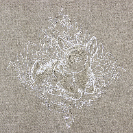 Woodland Deer Etching