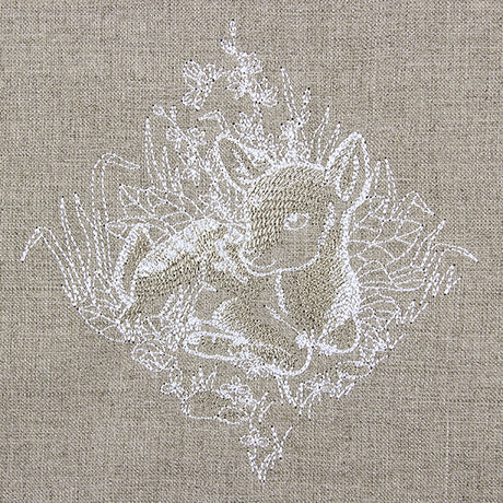 Woodland Deer Etching