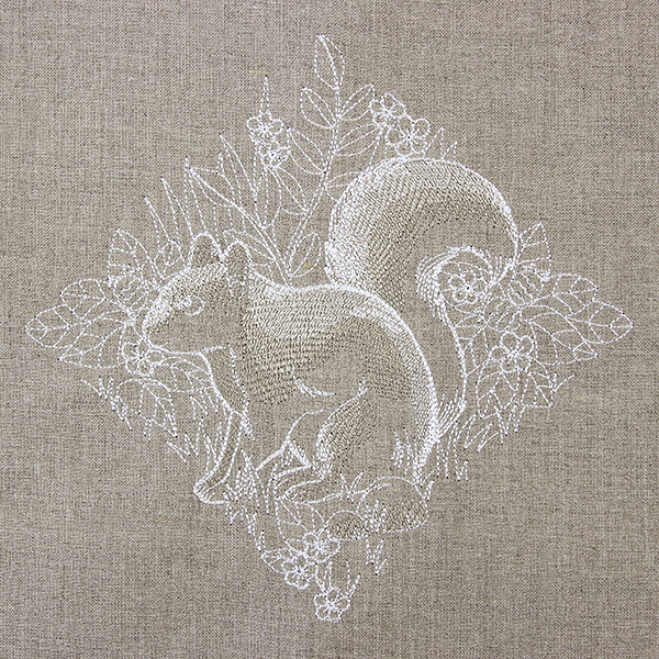 Woodland Squirrel Etching