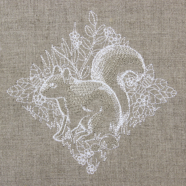 Woodland Squirrel Etching