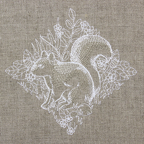 Woodland Squirrel Etching