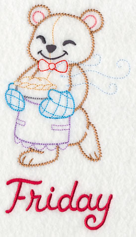 Teddy Bear Bakes on Friday (Vintage)