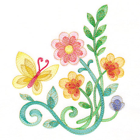 Delicate Butterfly Corner