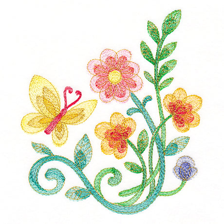 Delicate Butterfly Corner