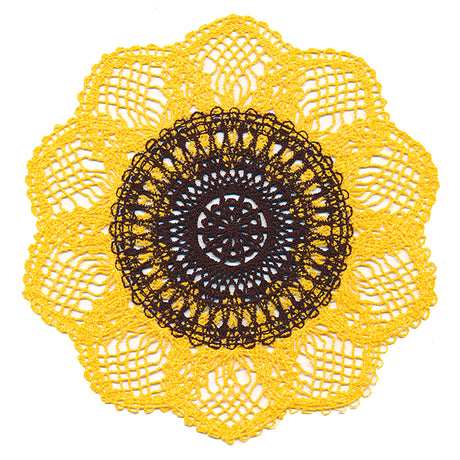 Darling Sunflower Doily (Battenburg Lace)